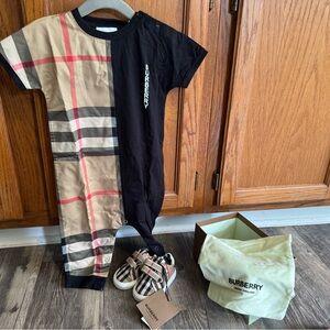 Burberry Black and Tan Casual Shirt